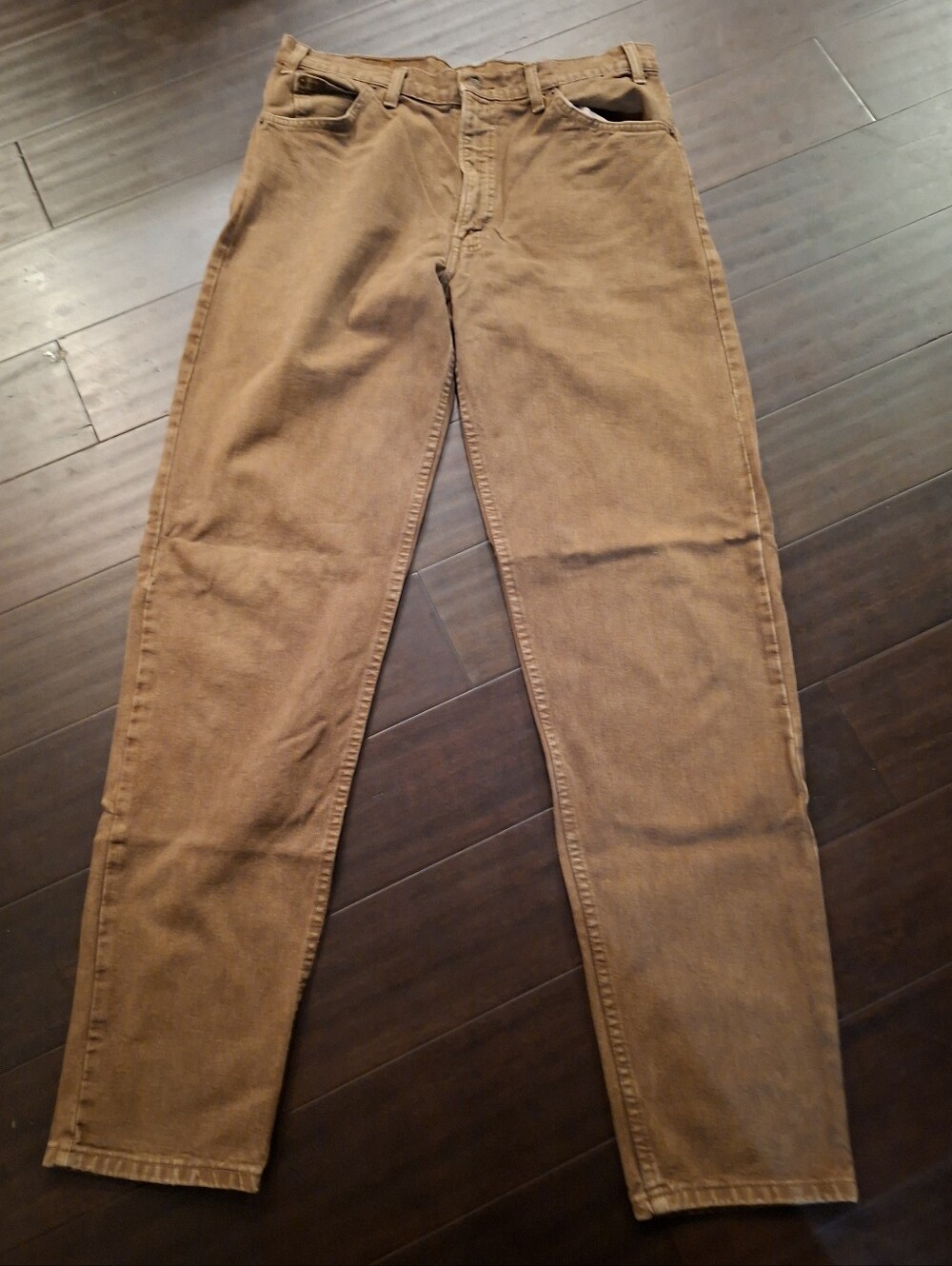 Vintage Levi's 550 Relaxed Fit Rare Brown Jeans 36x36 90s Made in USA Orange Tab